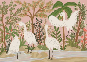 Vredige jungle-reigers