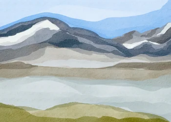 Sereen bergpanorama