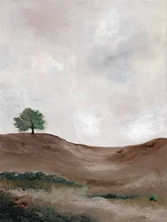 Landschap met een eenzame boom