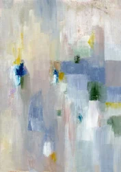 Subtiel blauw-geel abstract