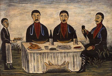 Drie Mannen aan het Diner