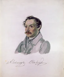 Portret van de dichter en decembrist Graaf Alexander I. Odoevsky
