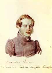 Portret van Decembrist Alexander Belyaev 1803-1887, 1832-1833