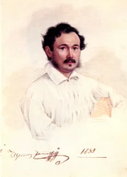 Portret van Decembrist Hertog Dmitry Shchepin-Rostovsky 1798-1858, 1839