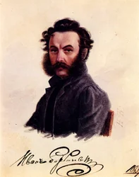 Portret van Decembrist Ivan Horbachevsky 1800-1869, 1837