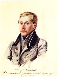 Portret van Decembrist Pyotr Belyaev 1804-1864, 1832-1833
