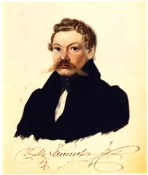 Portret van Decembrist Pyotr Mukhanov 1799-1854, 1832-1833