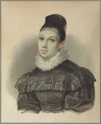 Portret van Yelizaveta Petrovna Naryshkina 1801-1867, 1832