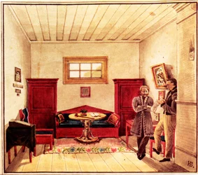 Gevangeniscel van Decembrist Nikolai Panov 1803-1850 in de Peter-gevangenis, 1830-1839