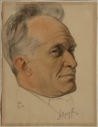 Portret van Alexander Dmitrievich Tsiurupa