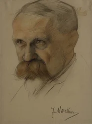 Portret van Julian Marchlewski 1866-1925, begin jaren 1920