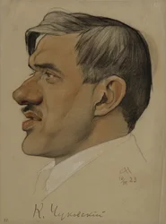 Portret van de auteur Korney I. Chukovsky 1882-1969, 1923