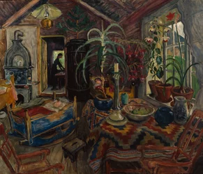Interieur met een wieg, ca. 1925