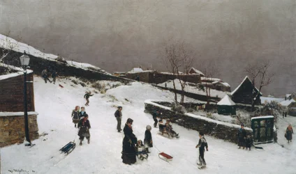 Winterbeeld van Nordnes, Bergen