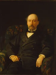 Portret van de dichter Nikolay Nekrasov 1821-1877