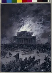 De Brand van het Bolshoi Theater in Moskou, 11 maart 1853