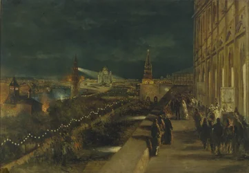 Verlichting van Moskou ter gelegenheid van de kroning van keizer Alexander III op 15 mei 1883