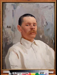 Portret van de schrijver Maxime Gorki