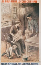 Een huis van fabrieksarbeiders, verkiezingsposter, 1909