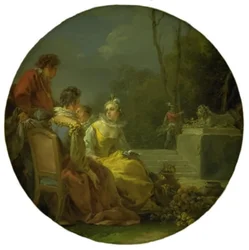 Figuren in een park