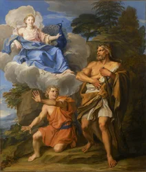 Frans:  Junon apparaît à Hercule Verhaal van Hercules - Juno en Hercules