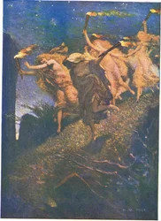 Eerste Walpurgisnacht: "Door de duisternis leiden en volgen, in en uit elke rotsachtige holte"