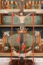 Christus aan het kruis, detail van het altaarstuk