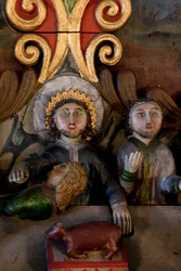 Het Laatste Avondmaal, detail van het altaarstuk, Mo I Rana kerk