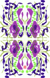 Paars Groene Bloemenpatroon