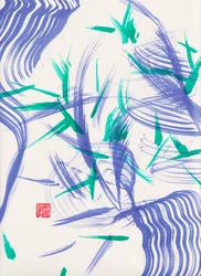 Zen groene bamboe abstractie 2
