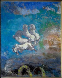De wagen van Apollo. Pastelschilderij door Odilon Redon (1840-1916) 1905-1914
