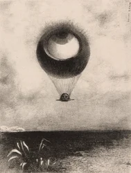 Het oog, als een vreemde ballon beweegt zich naar de oneindigheid, plaat één uit Aan Edgar Poe