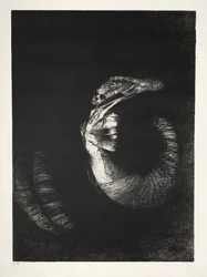 De Verleiding van Sint Antonius Eerste Serie: Het Is een Schedel Omkranst met Rozen..., 1888