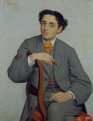 Portret van een jonge man, c.1865-66