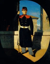 Soldaten van de Toscaanse Nationale Garde, ca. 1860-61