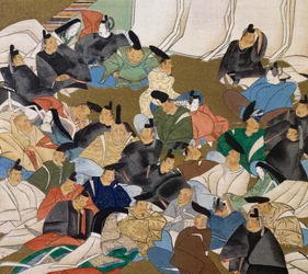 36 dichters, schilderij op papier door Ogata Korin, Japan, Edo-periode