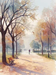 Herfstpad in het park