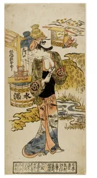 Een kabuki-acteur in vrouwelijke rol (onnagata)