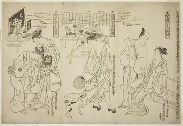 Afkoelen bij Ryogoku: Een Set van Drie