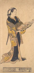 Vrouw met speelgoed voor het jongensfestival, ca. 1730