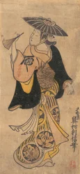 Acteur Sanjo Kantaro 1697-1763 als een Vrouw, ca. 1730