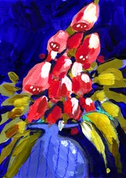 Levendige rode bloemen