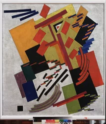 Abstracte compositie. Schilderij van Olga Rozanova (1886-1918)