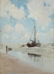 Vissersboot op het strand
