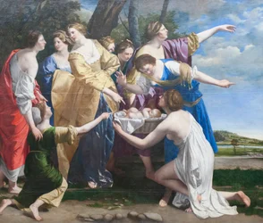 De vondst van Mozes, begin jaren 1630