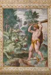Hercules vecht tegen de Lernaean Hydra (detail)