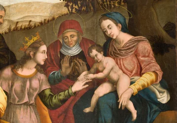 Huwelijk van St. Catharina, detail