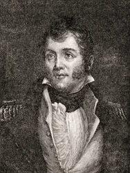 commodore Oliver Hazard Perry van de Amerikaanse marine, uit De Geschiedenis van Ons Land, gepubliceerd 1905