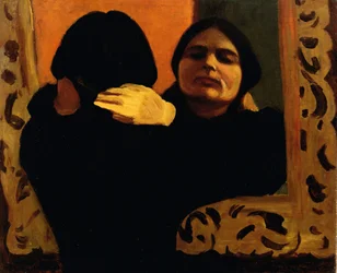 Isa in de spiegel (De vrouw van de kunstenaar)