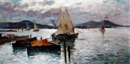 De baai van Napels, ca. 1900